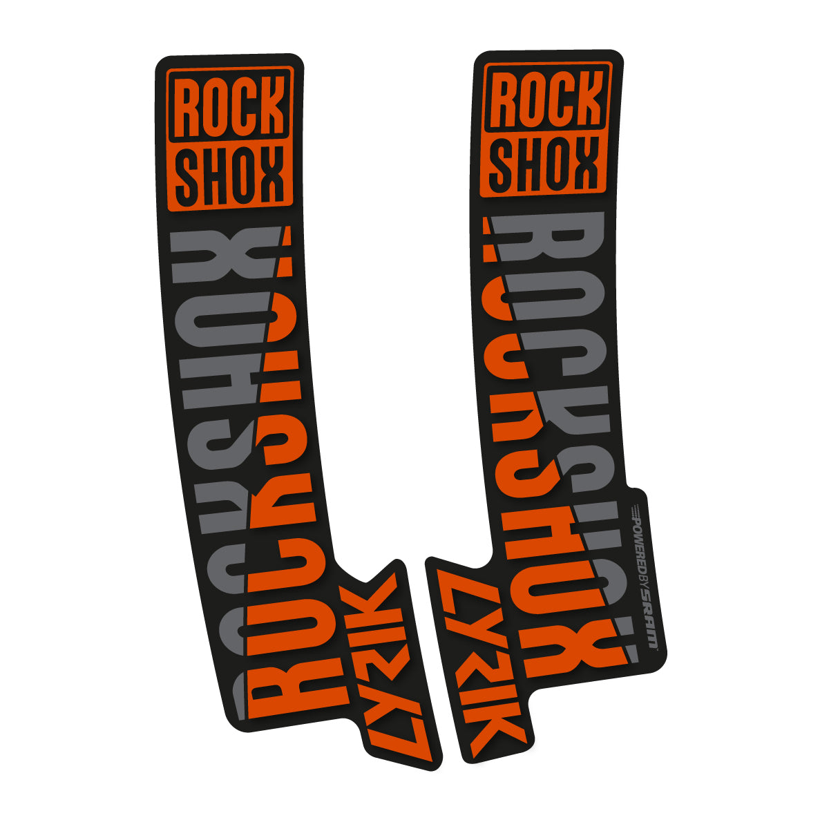 Stickers compatibles RockShox Lyrik 2018 pour fourche – autocollants vinyle - Argile