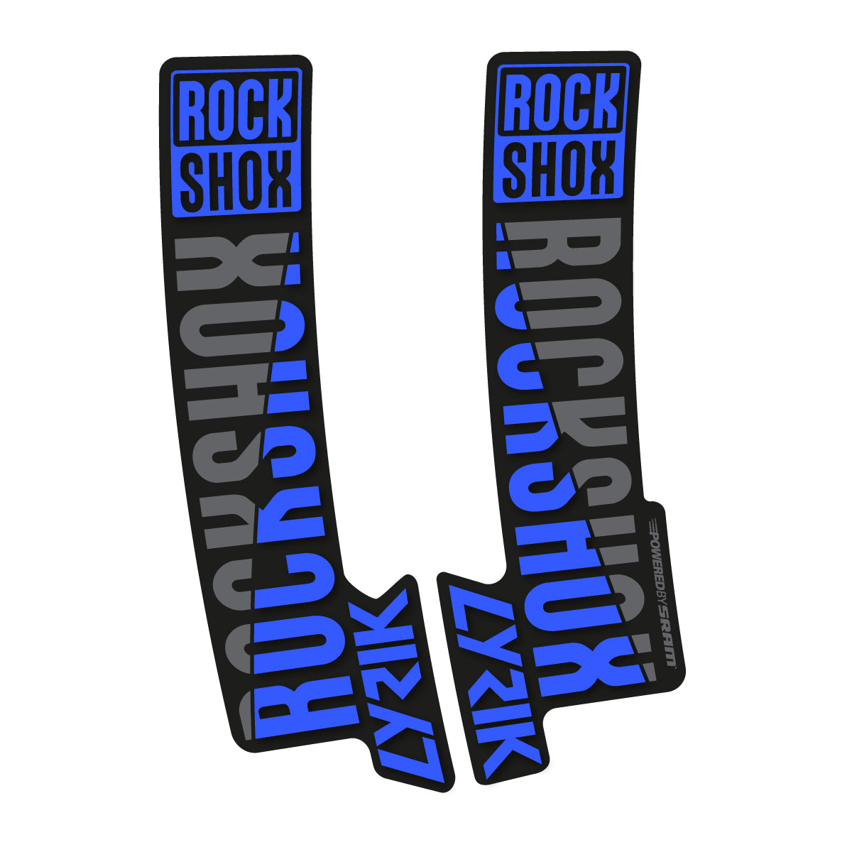 Stickers compatibles RockShox Lyrik 2018 pour fourche – autocollants vinyle - Bleu