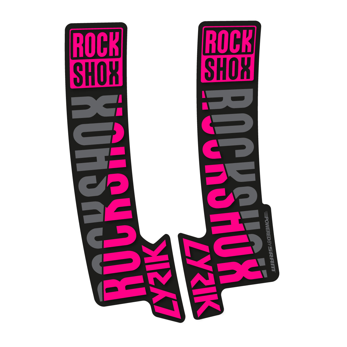 Stickers compatibles RockShox Lyrik 2018 pour fourche – autocollants vinyle - Fuchsia