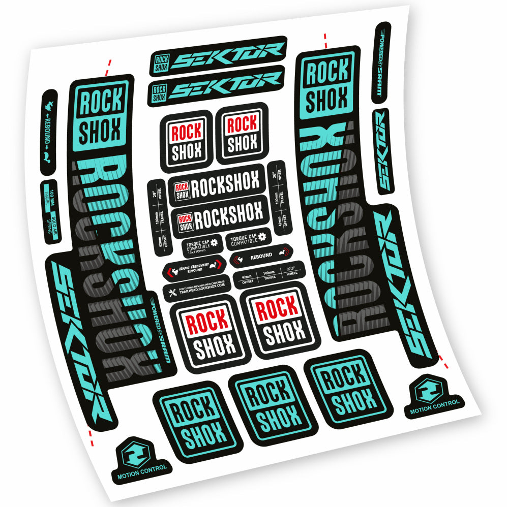 Stickers Rock Shox Sektor compatibles Autocollants fourche VTT 29"