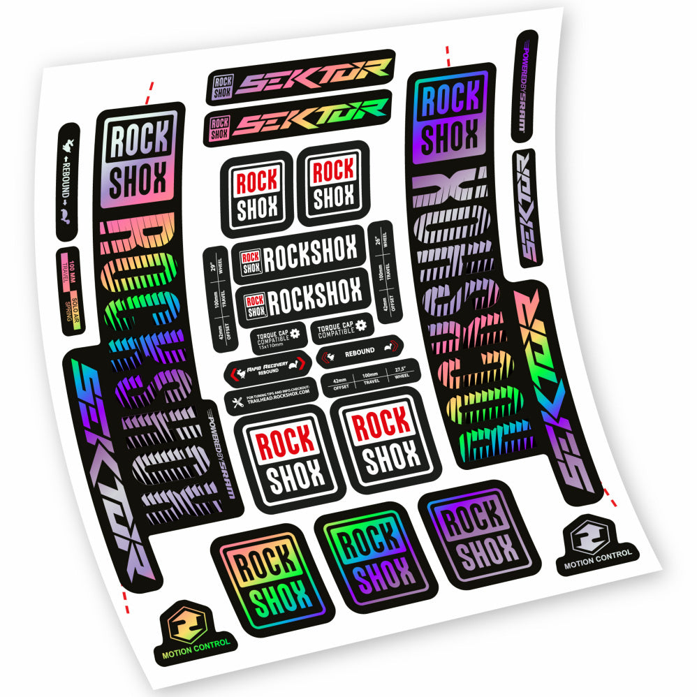 Stickers Rock Shox Sektor compatibles Autocollants fourche VTT 29"