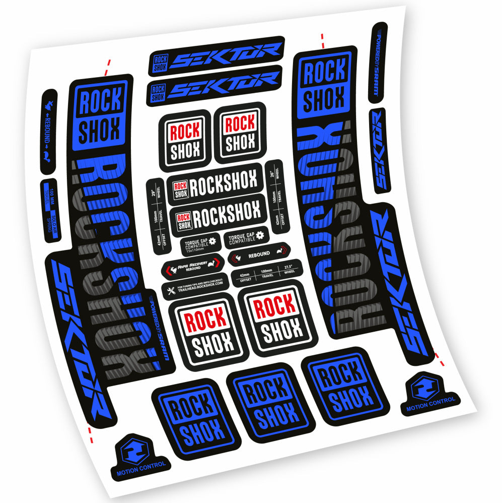 Stickers Rock Shox Sektor compatibles Autocollants fourche VTT 29"