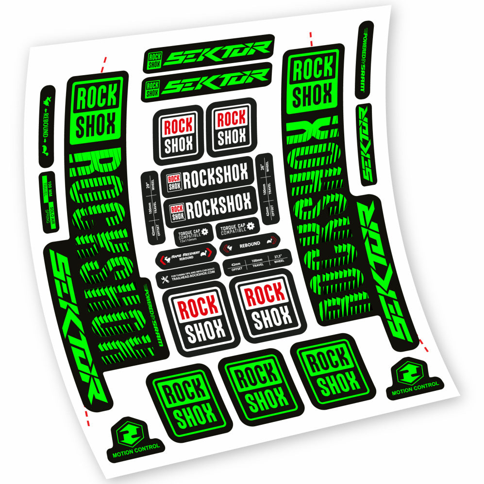 Stickers Rock Shox Sektor compatibles Autocollants fourche VTT 29"