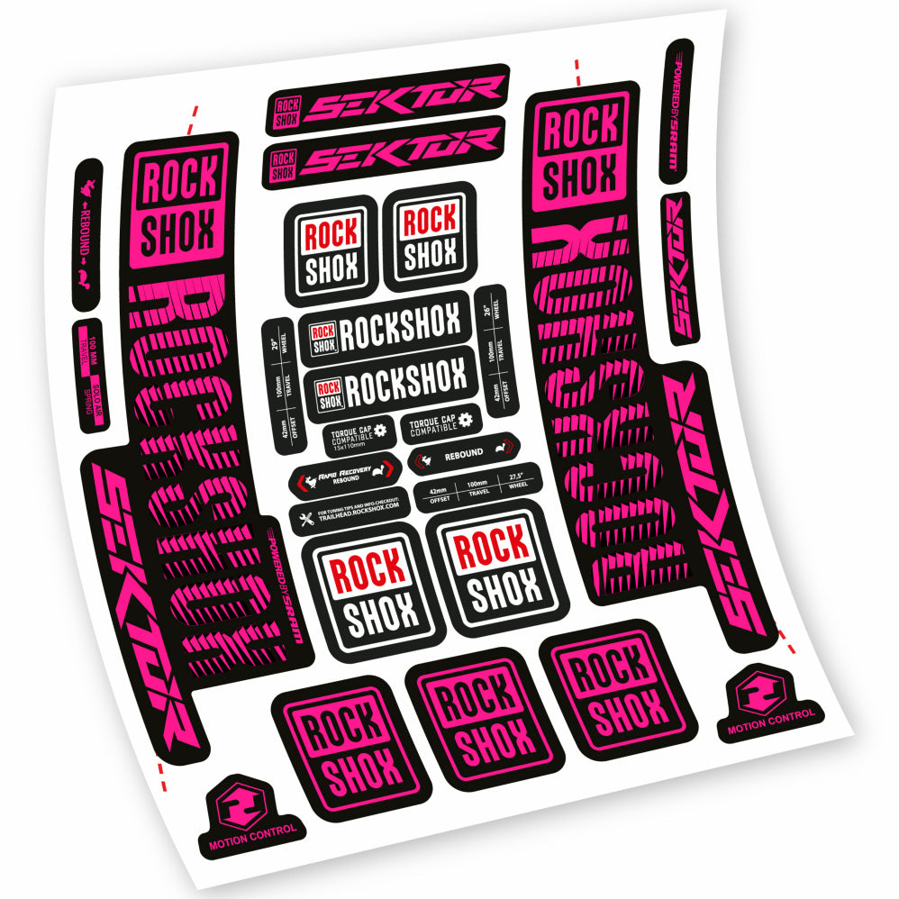 Stickers Rock Shox Sektor compatibles Autocollants fourche VTT 29"