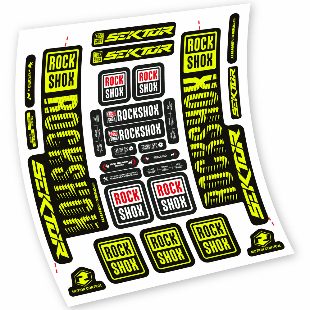 Stickers Rock Shox Sektor compatibles Autocollants fourche VTT 29"