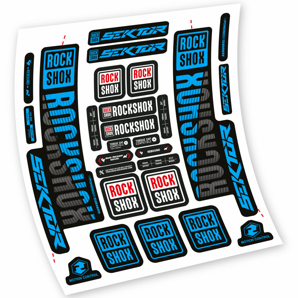 Stickers Rock Shox Sektor compatibles Autocollants fourche VTT 29"