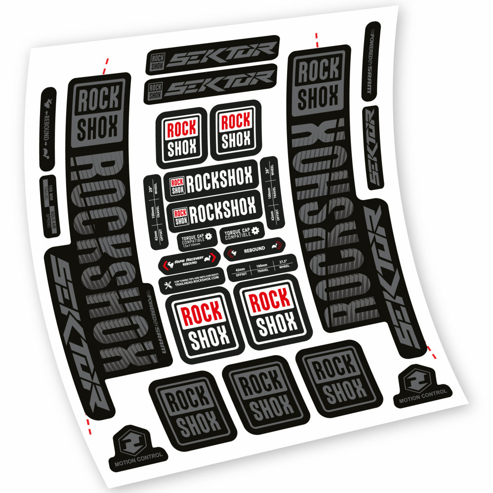 Stickers Rock Shox Sektor compatibles Autocollants fourche VTT 29"