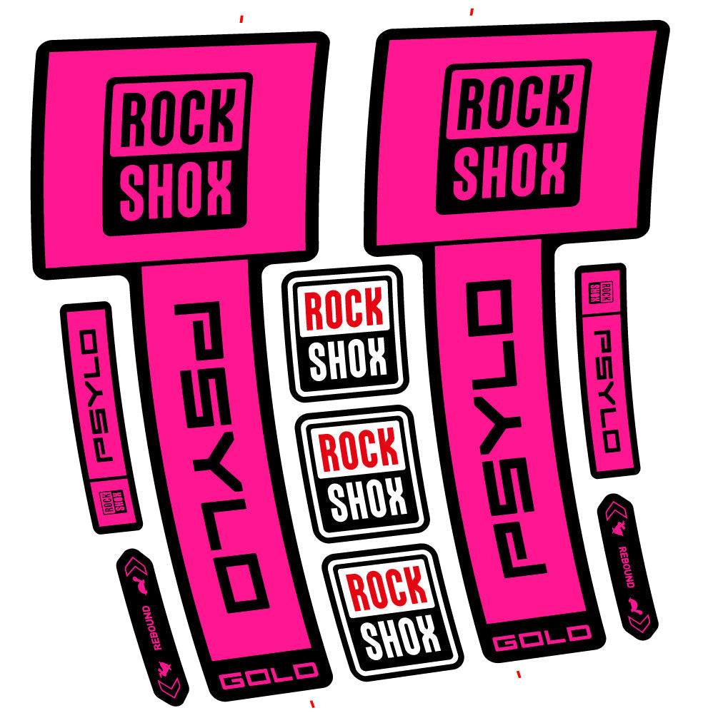 Stickers RockShox Psylo Gold 2025 compatibles - Autocollants fourche VTT