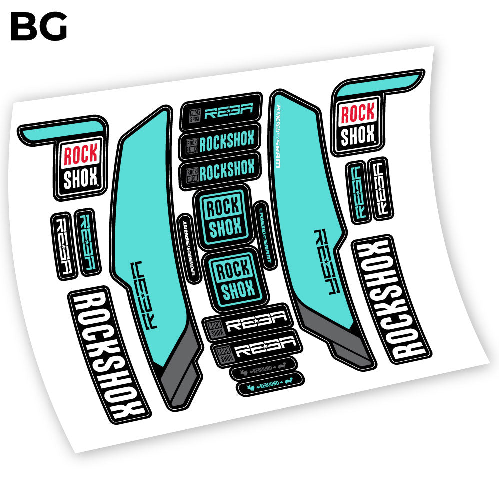 Stickers Rock Shox Reba 2013 compatibles Autocollants fourche VTT