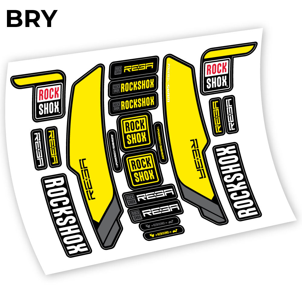 Stickers Rock Shox Reba 2013 compatibles Autocollants fourche VTT