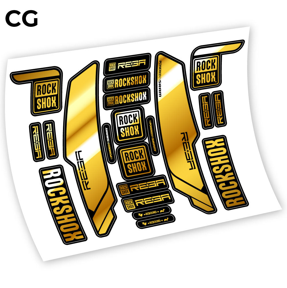 Stickers Rock Shox Reba 2013 compatibles Autocollants fourche VTT