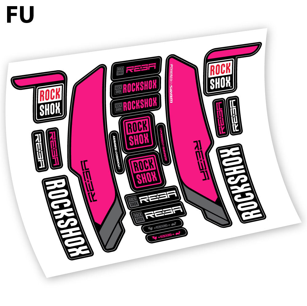 Stickers Rock Shox Reba 2013 compatibles Autocollants fourche VTT