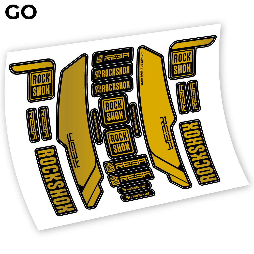 Stickers Rock Shox Reba 2013 compatibles Autocollants fourche VTT