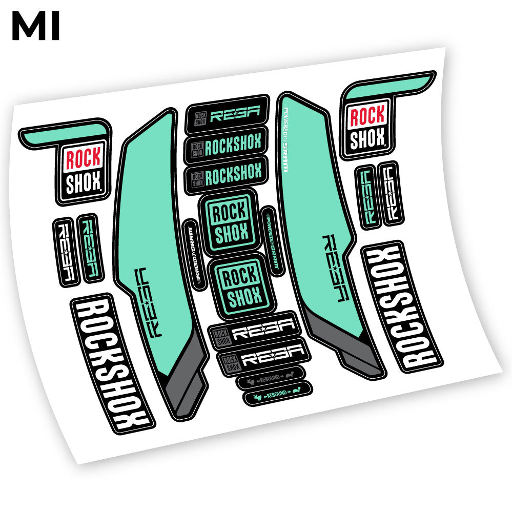 Stickers Rock Shox Reba 2013 compatibles Autocollants fourche VTT