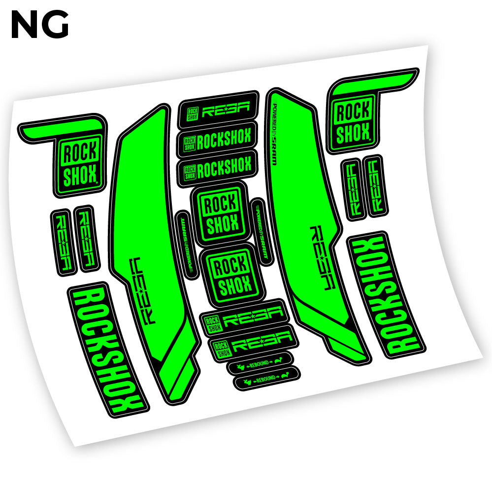 Stickers Rock Shox Reba 2013 compatibles Autocollants fourche VTT