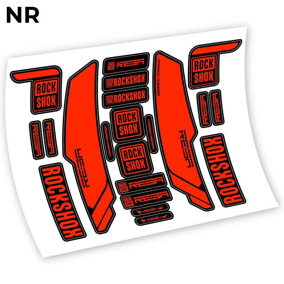 Stickers Rock Shox Reba 2013 compatibles Autocollants fourche VTT