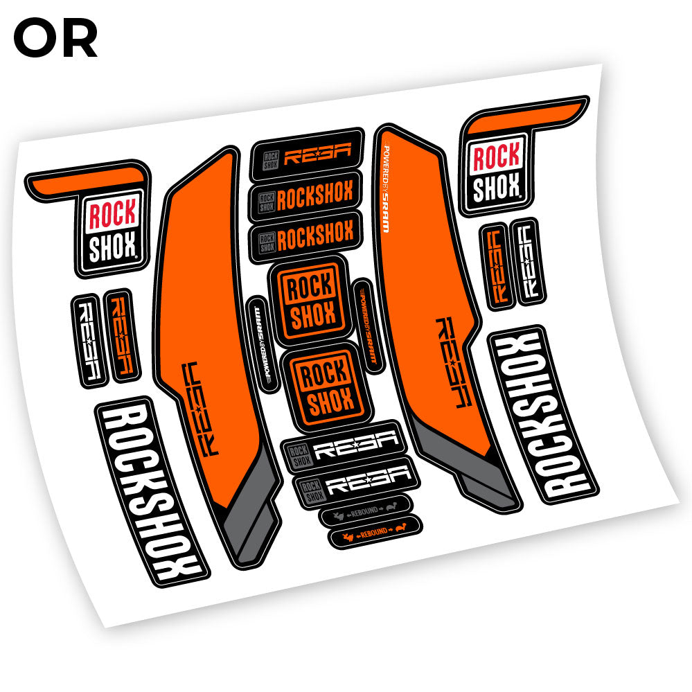 Stickers Rock Shox Reba 2013 compatibles Autocollants fourche VTT