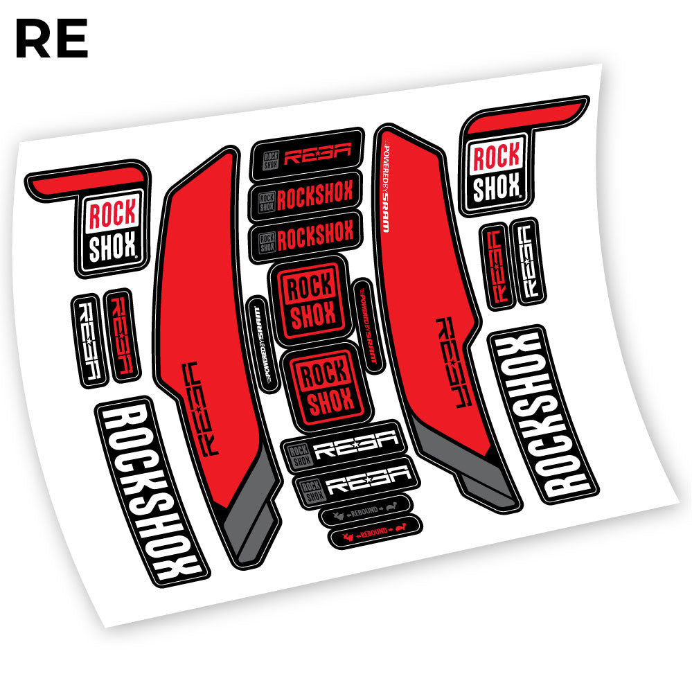 Stickers Rock Shox Reba 2013 compatibles Autocollants fourche VTT