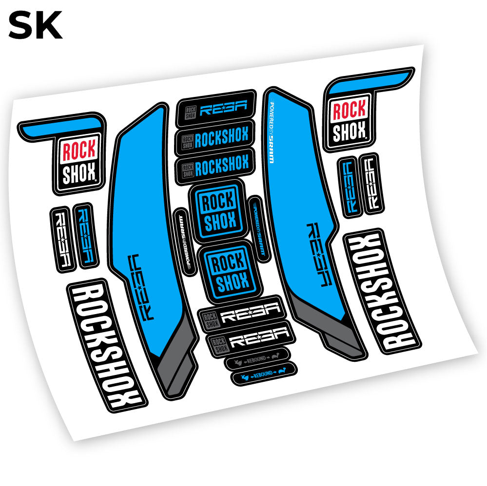 Stickers Rock Shox Reba 2013 compatibles Autocollants fourche VTT