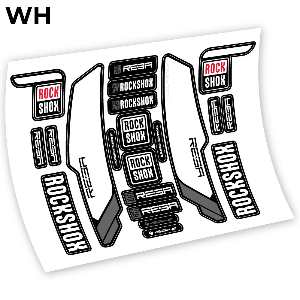 Stickers Rock Shox Reba 2013 compatibles Autocollants fourche VTT