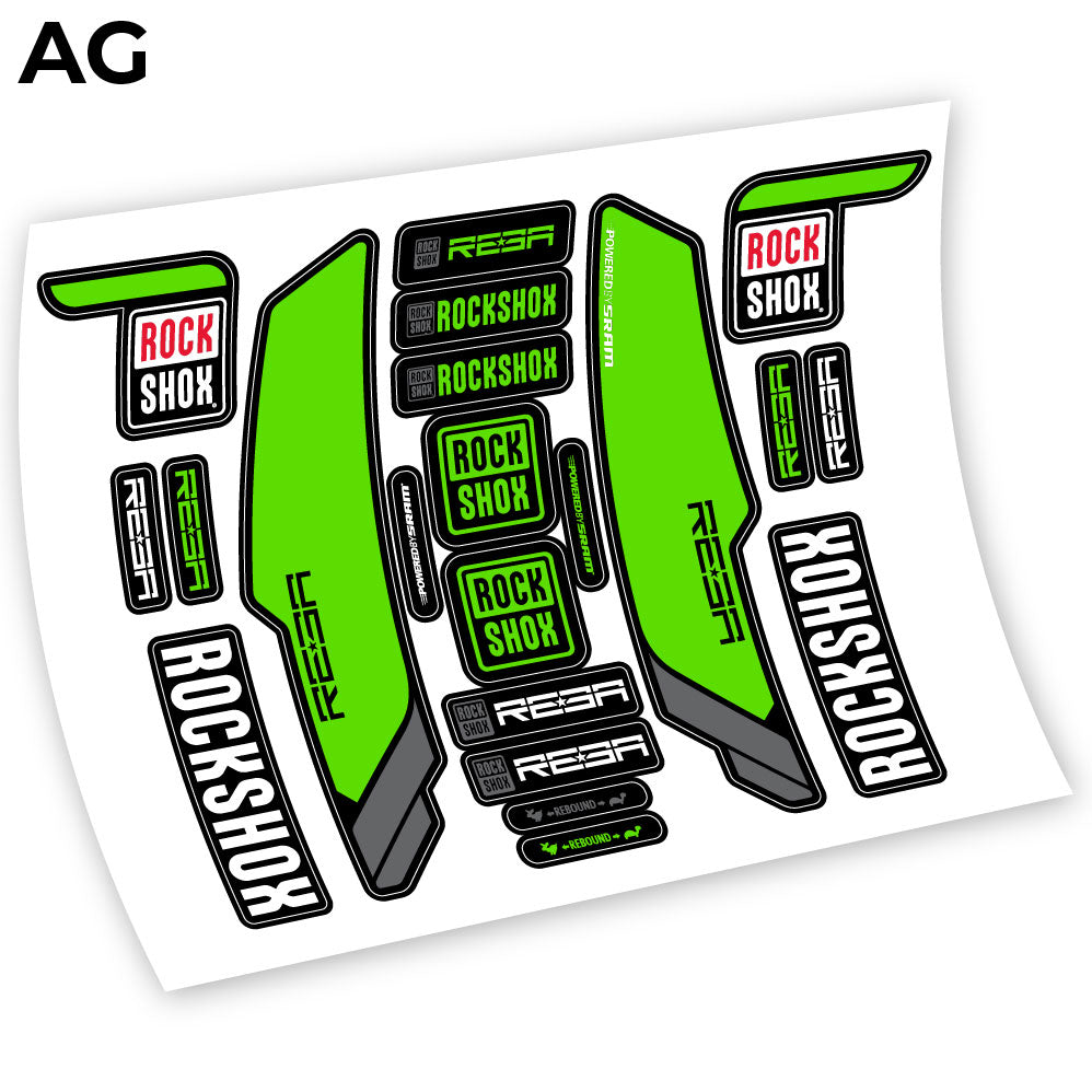 Stickers Rock Shox Reba 2013 compatibles Autocollants fourche VTT