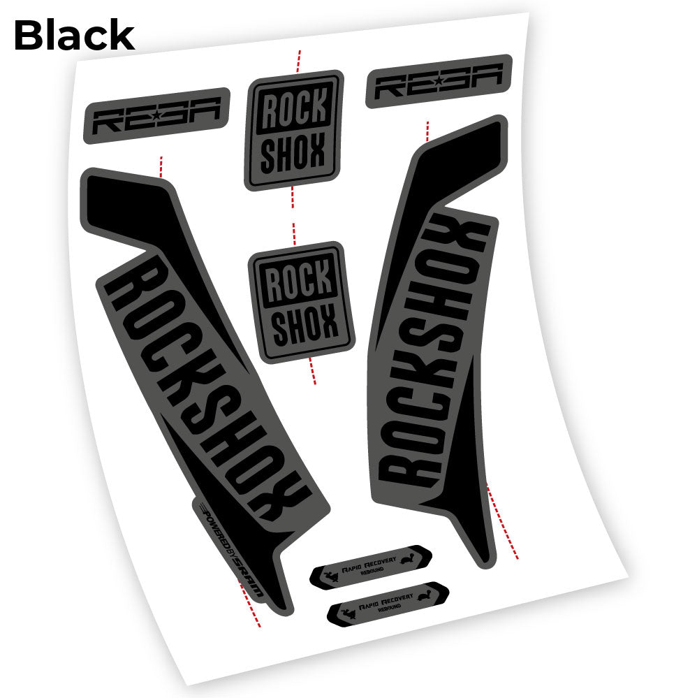 Stickers Rock Shox Reba 2016, Custom Autocollants compatibles Autocollants fourche VTT