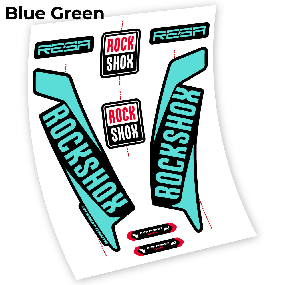 Stickers Rock Shox Reba 2016 compatibles Autocollants fourche VTT