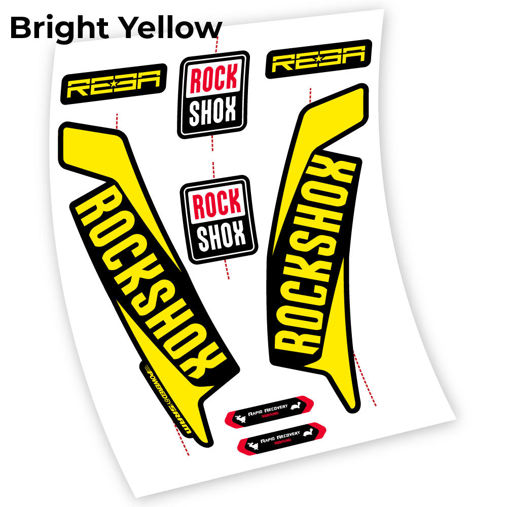 Stickers Rock Shox Reba 2016 compatibles Autocollants fourche VTT
