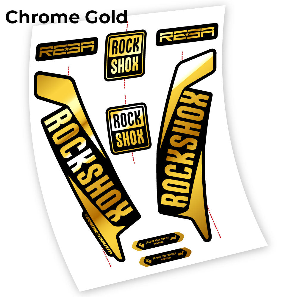 Stickers Rock Shox Reba 2016 compatibles Autocollants fourche VTT