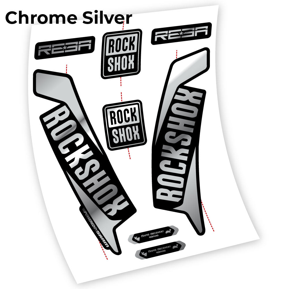 Stickers Rock Shox Reba 2016 compatibles Autocollants fourche VTT