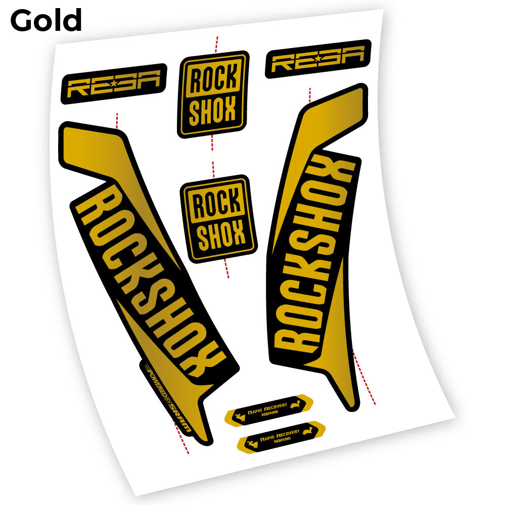 Stickers Rock Shox Reba 2016, Custom Autocollants compatibles Autocollants fourche VTT