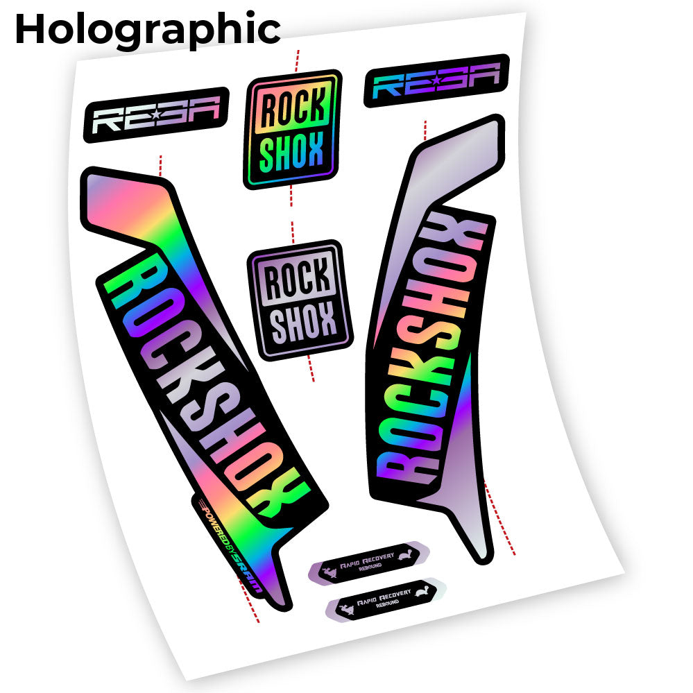 Stickers Rock Shox Reba 2016, Custom Autocollants compatibles Autocollants fourche VTT