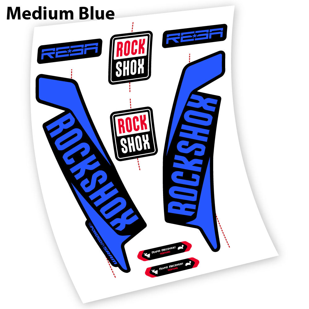 Stickers Rock Shox Reba 2016 compatibles Autocollants fourche VTT