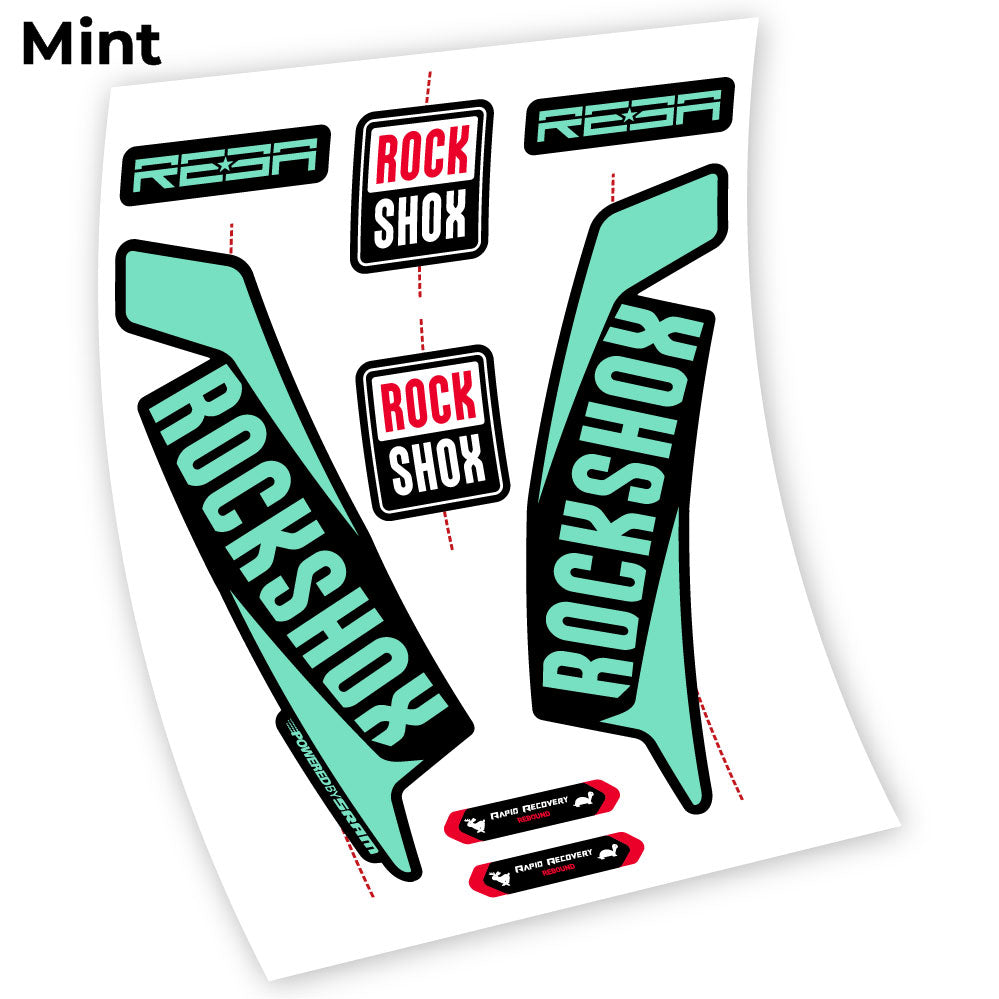 Stickers Rock Shox Reba 2016 compatibles Autocollants fourche VTT
