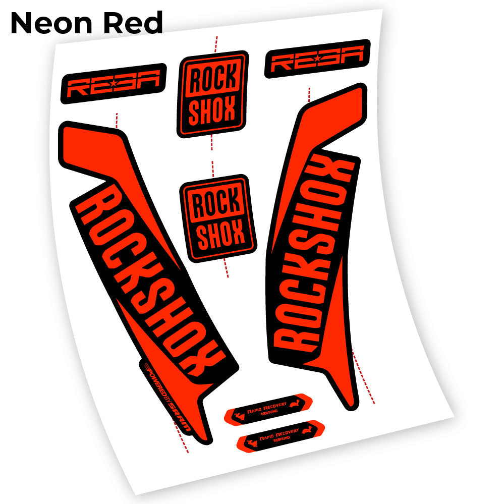 Stickers Rock Shox Reba 2016 compatibles Autocollants fourche VTT