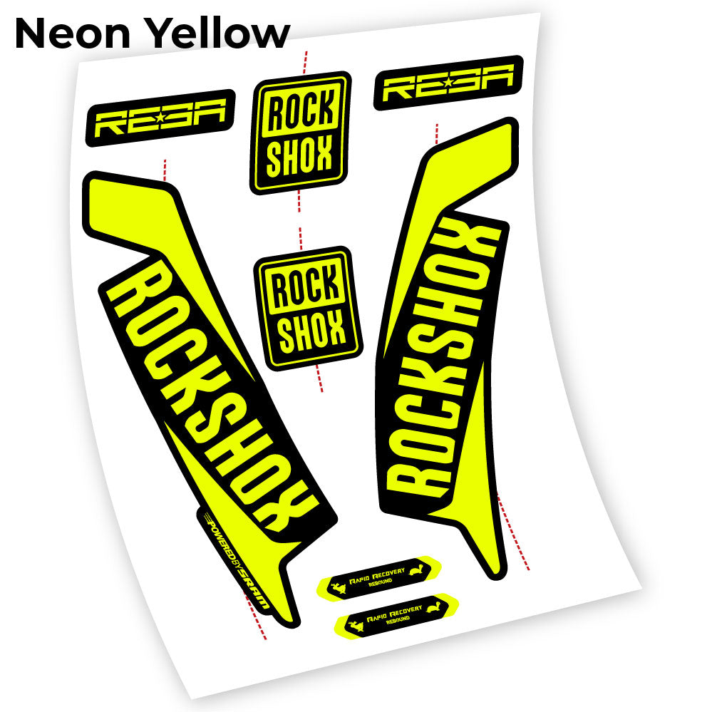 Stickers Rock Shox Reba 2016 compatibles Autocollants fourche VTT