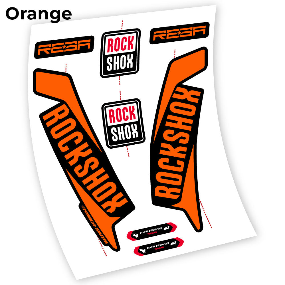 Stickers Rock Shox Reba 2016 compatibles Autocollants fourche VTT