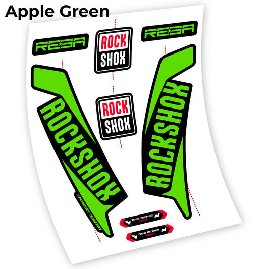 Stickers Rock Shox Reba 2016 compatibles Autocollants fourche VTT