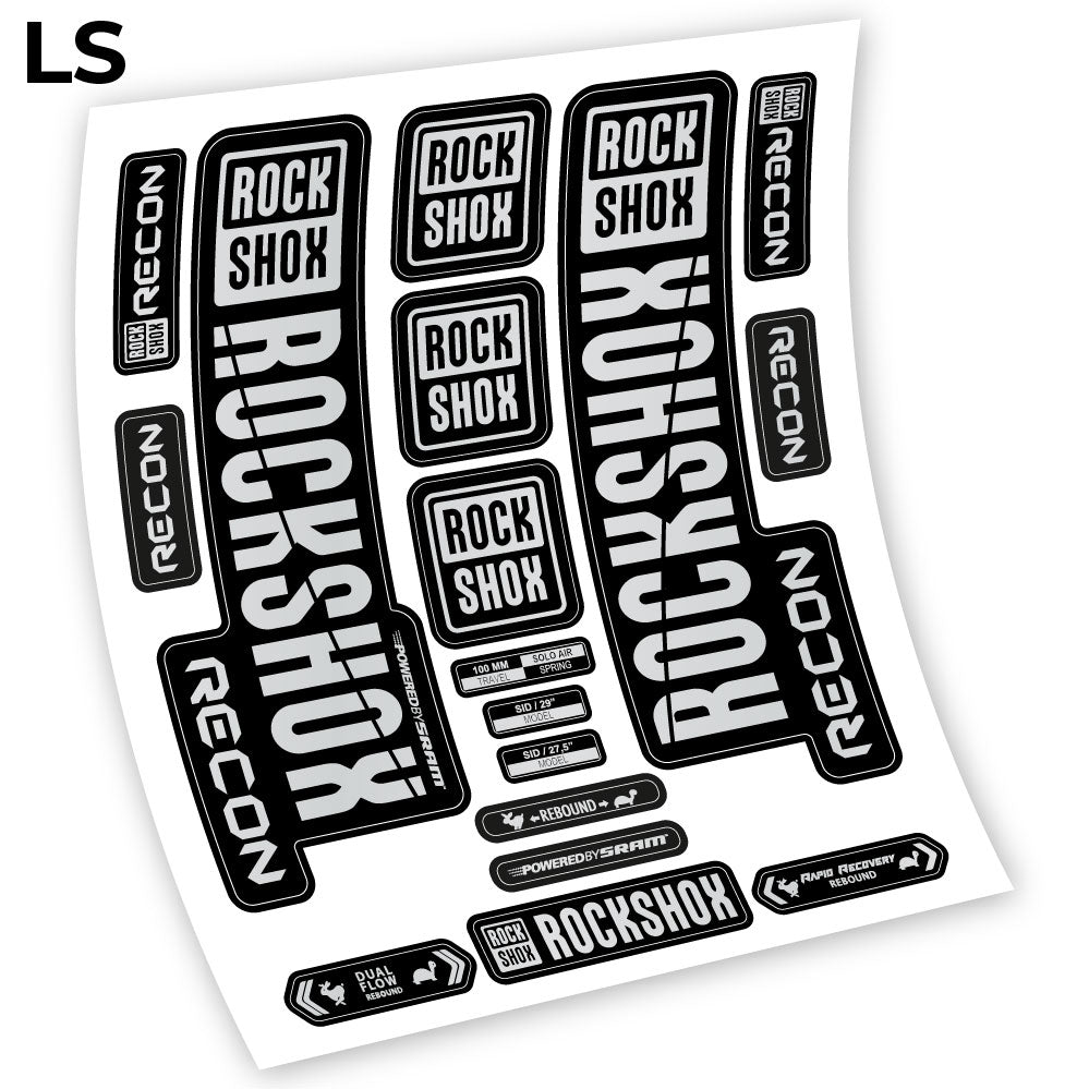Stickers Rock Shox Recon 2018 compatibles Autocollants fourche VTT