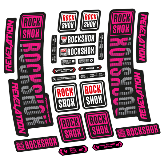 Stickers Rock Shox Revelation 2018 compatibles Autocollants fourche VTT