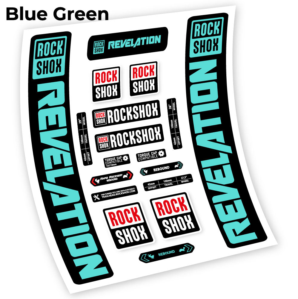 Stickers Rock Shox Revelation 2021 compatibles Autocollants fourche VTT