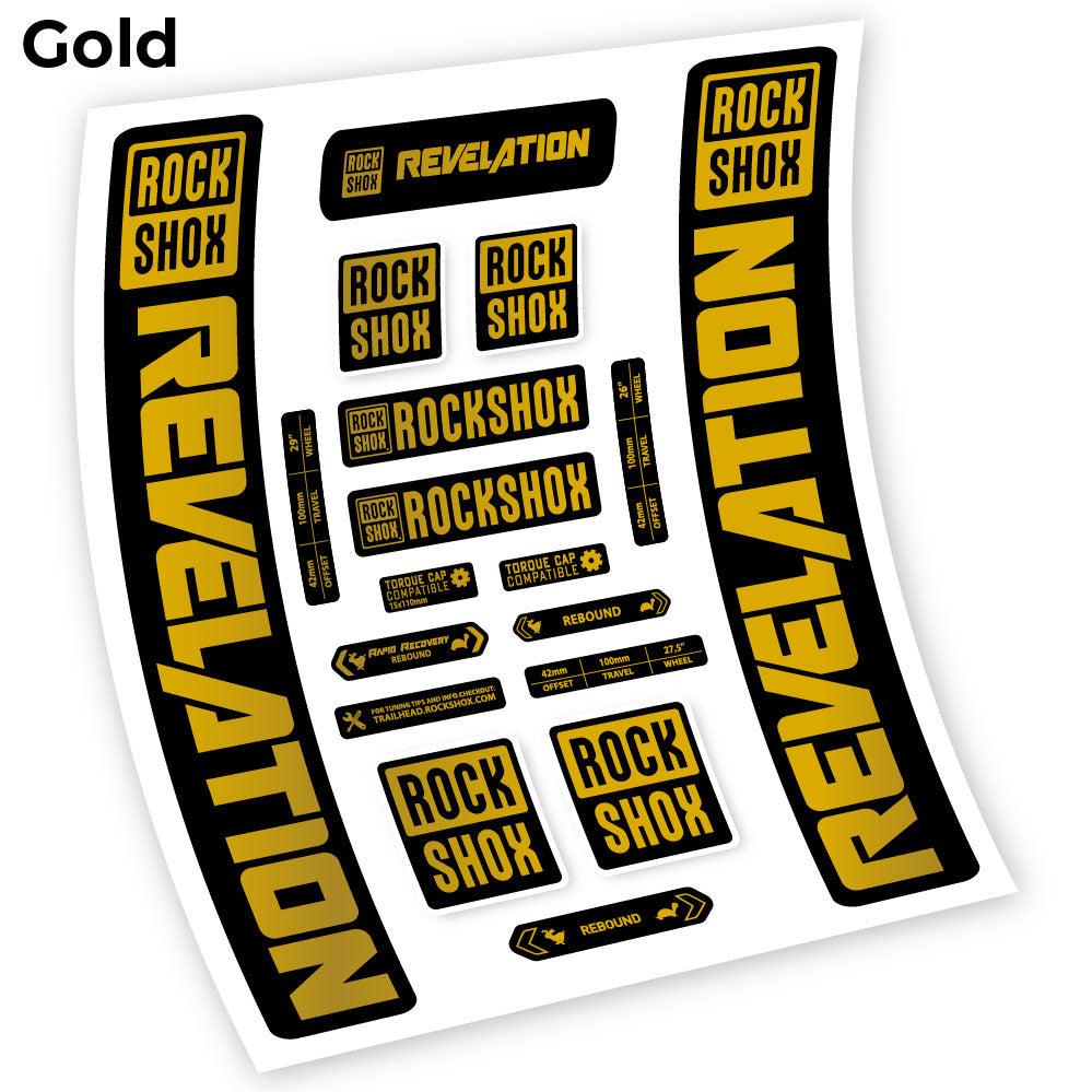 Stickers Rock Shox Revelation 2021 compatibles Autocollants fourche VTT