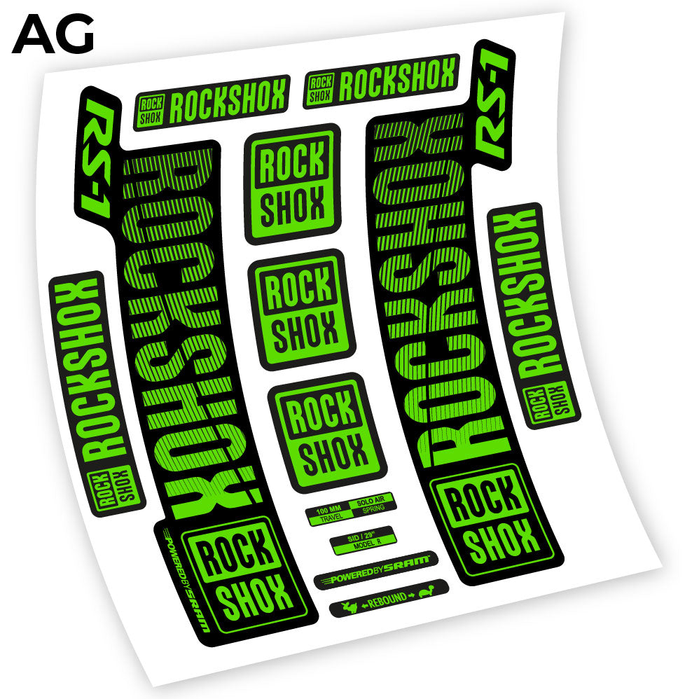 Stickers Rock Shox RS1 2018 compatibles Autocollants fourche VTT
