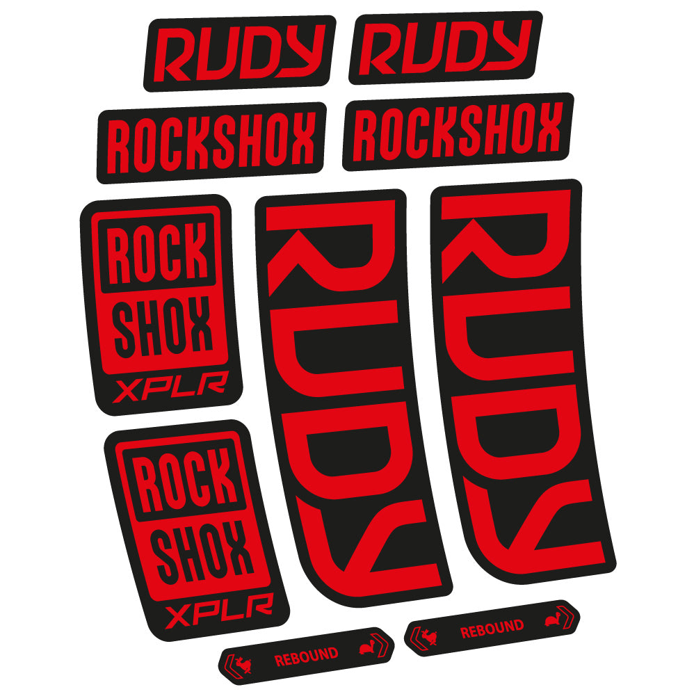 Stickers Rock Shox Rudy 2023 compatibles Autocollants fourche VTT