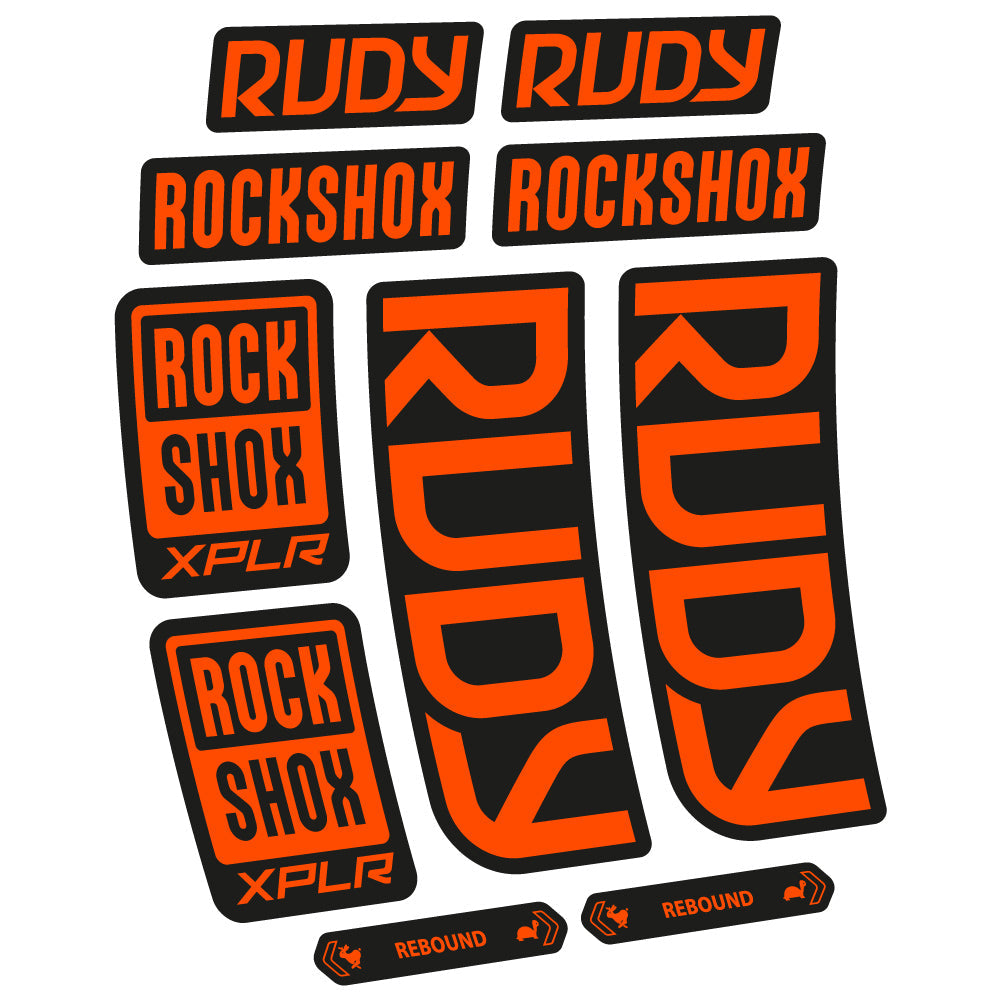 Stickers Rock Shox Rudy 2023 compatibles Autocollants fourche VTT