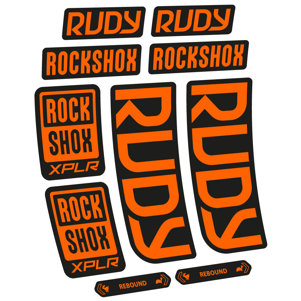 Stickers Rock Shox Rudy 2023 compatibles Autocollants fourche VTT