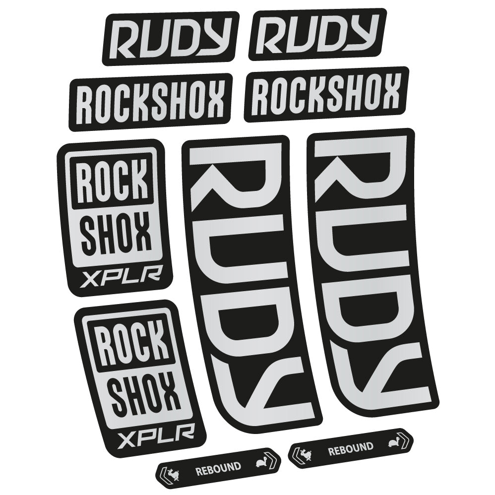 Stickers Rock Shox Rudy 2023 compatibles Autocollants fourche VTT