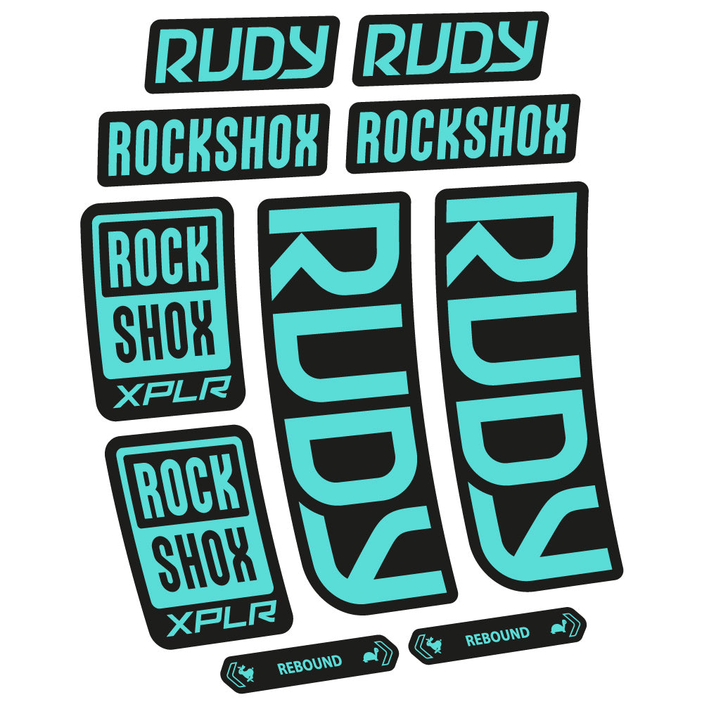 Stickers Rock Shox Rudy 2023 compatibles Autocollants fourche VTT