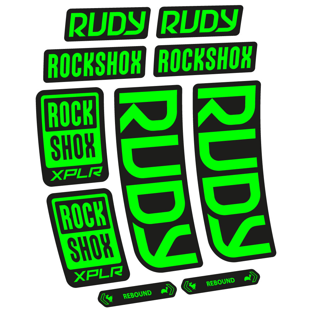 Stickers Rock Shox Rudy 2023 compatibles Autocollants fourche VTT