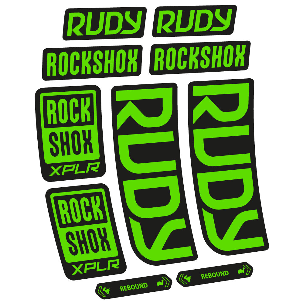 Stickers Rock Shox Rudy 2023 compatibles Autocollants fourche VTT